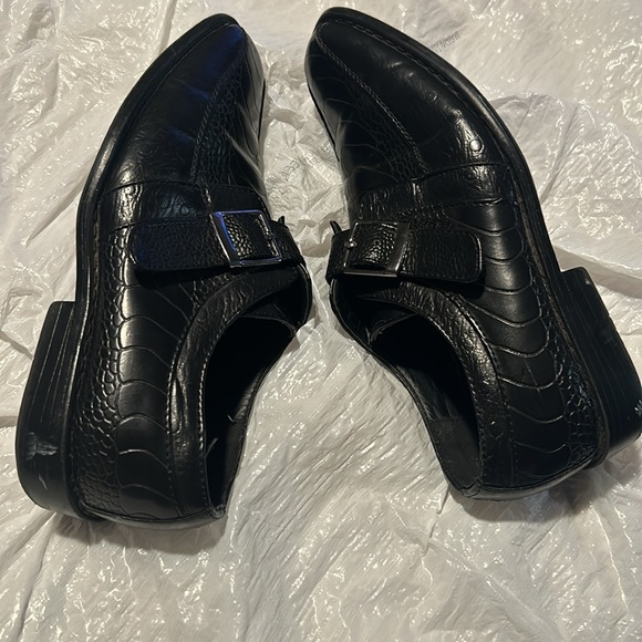 Stacy Adam’s boys size 2 dress shoes black acrylic strap - Picture 10 of 11